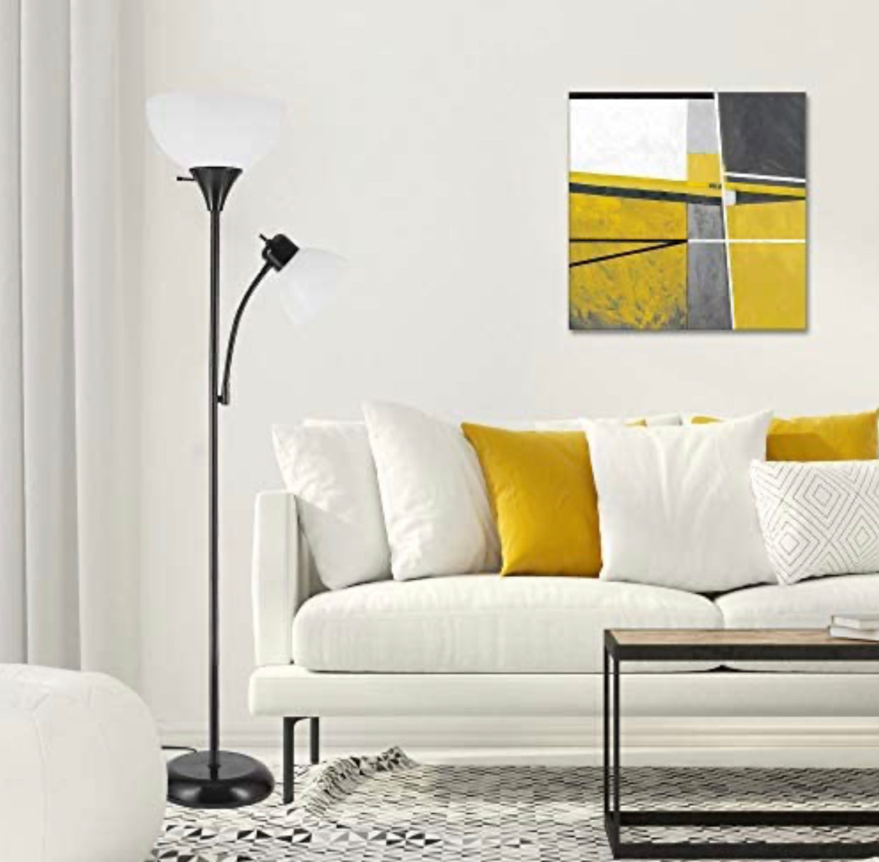 Torchiere Floor Lamp – High Brightness Torchiere Floor Lamp with 2 Reading Lights Lamps with Efficient LED