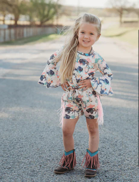 Shea Baby Bell Sleeve Wild Buffalo Top