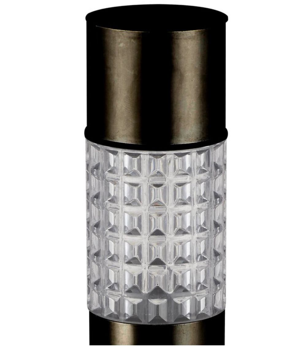 High End Modern Stainless Steel Solar Powered LED Bollard Pathway Light -15 Pack
