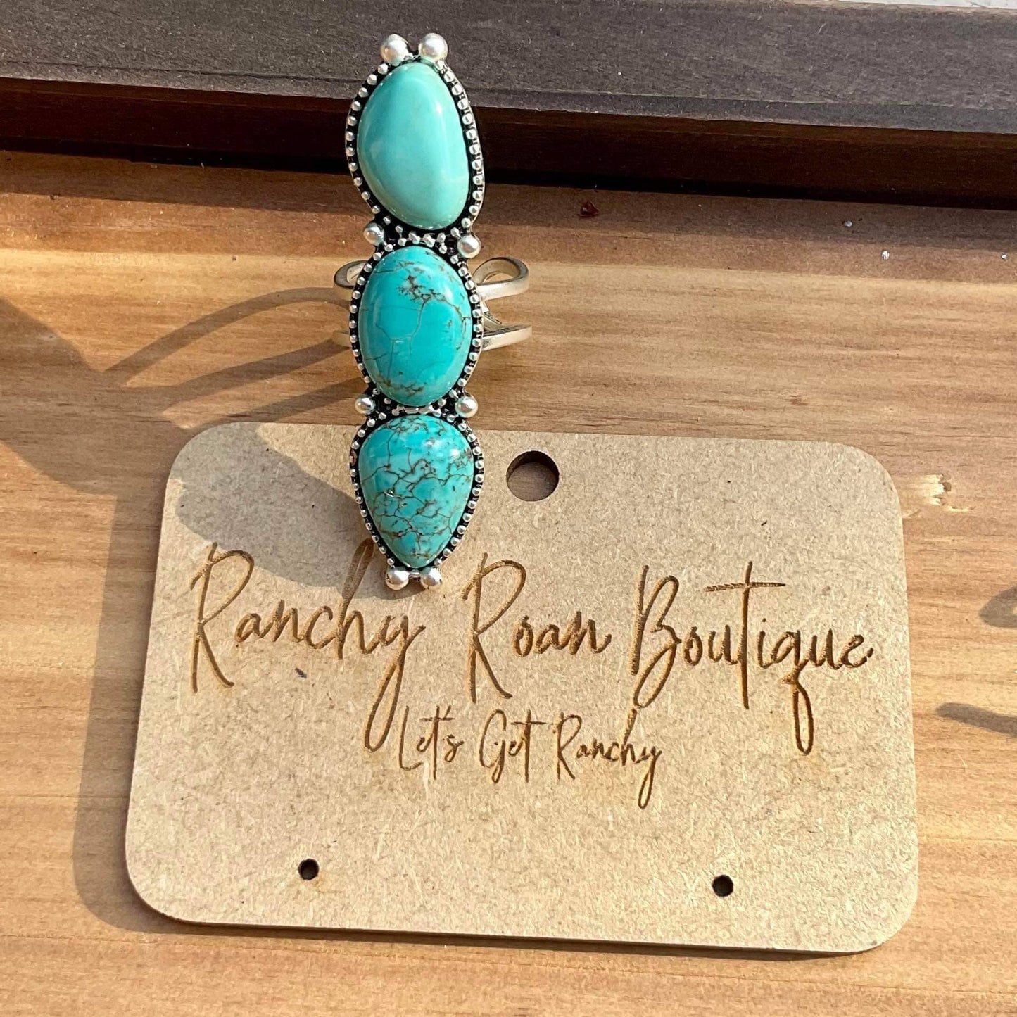 3 Stone Turquoise Ring