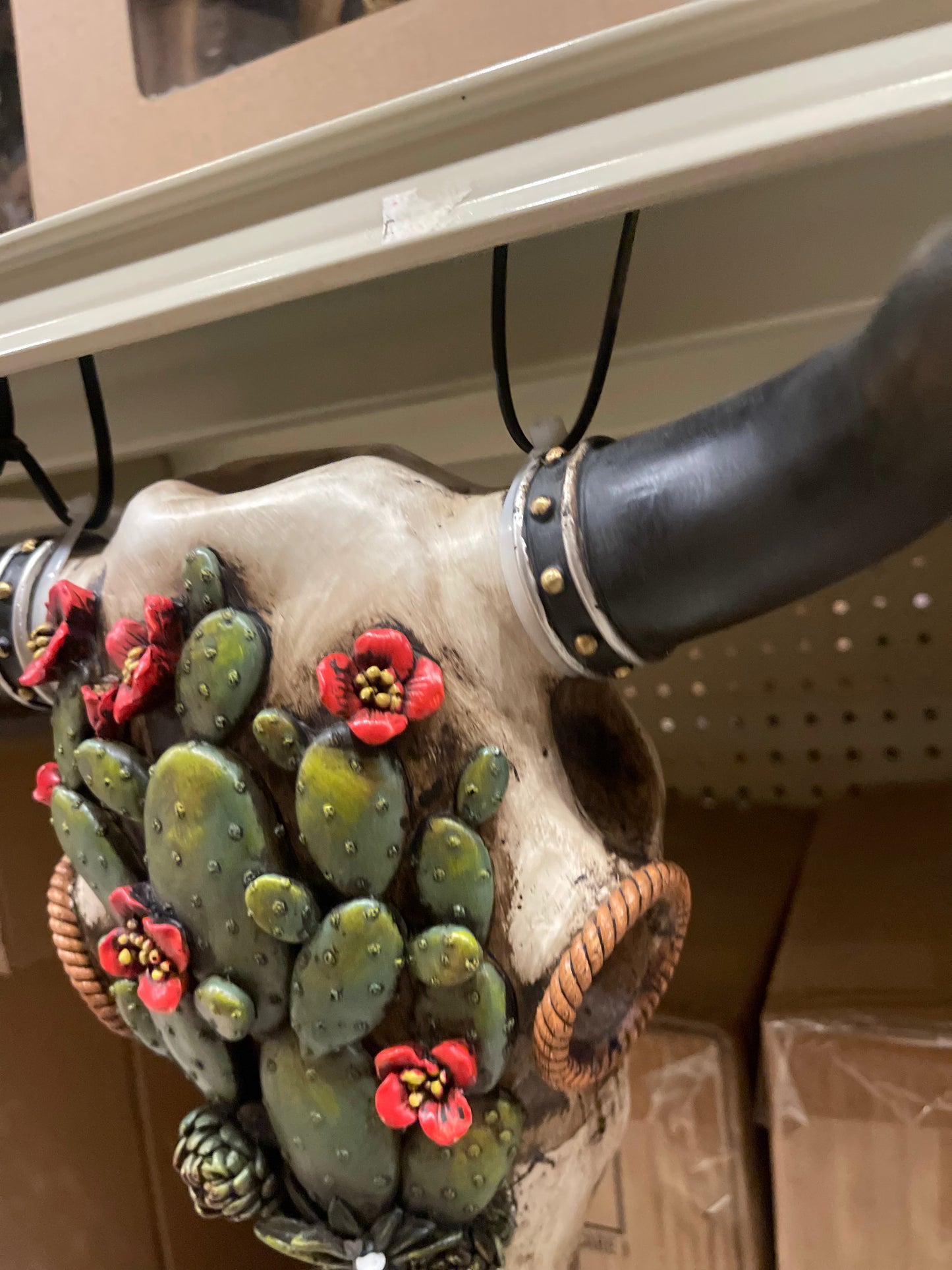 Cactus Succulent Cowskull Wall Decor