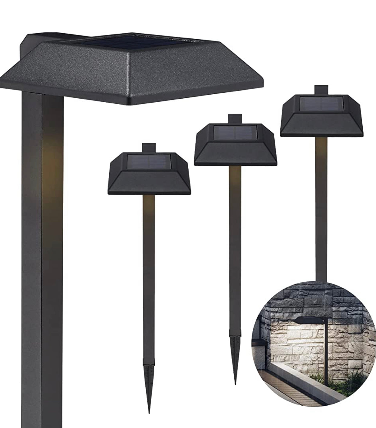 Energizer Solar LED Pathway Lights 30 Lumen Modern Down Light , 6-Pack