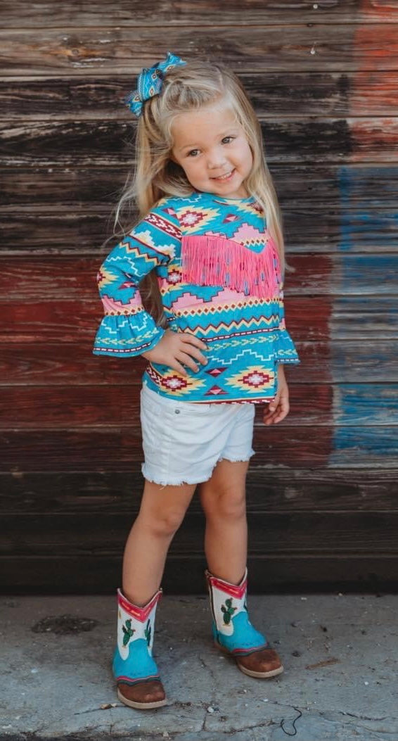 Shea Baby Longsleeve Aztec Top