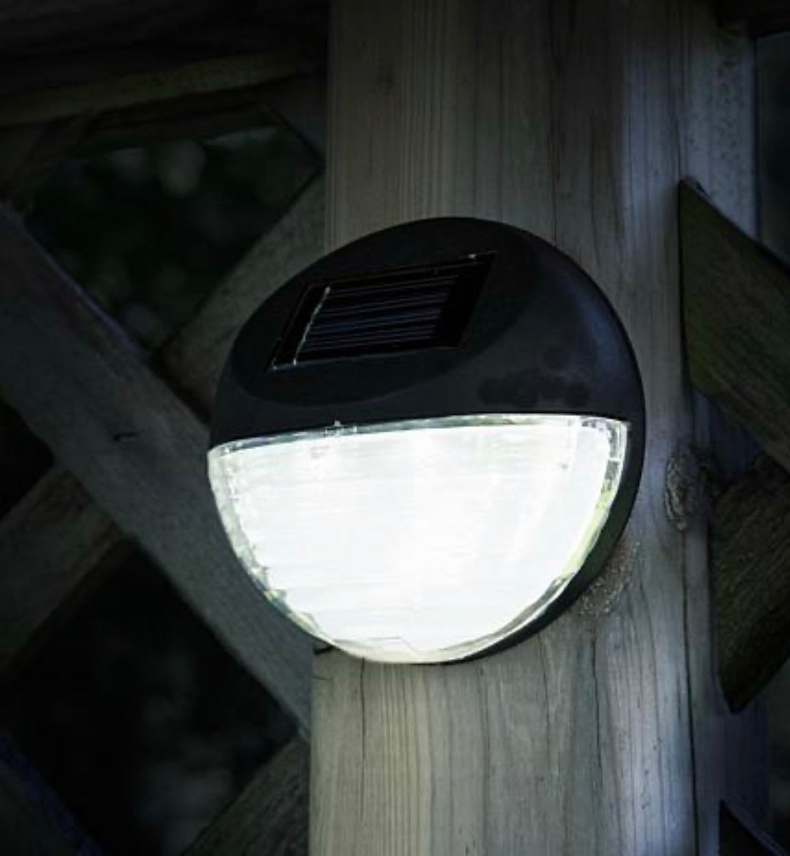 Living Accents Black Deck Solar Lights Powered LED Utility Light 4 Pack