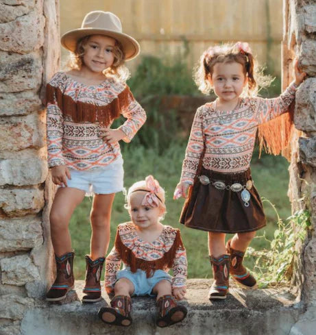 Shea Baby Brown Aztec Onesie