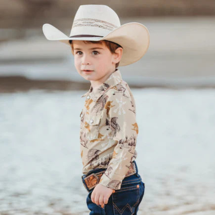 Shea Baby Coyote Pearl Snap Shirt