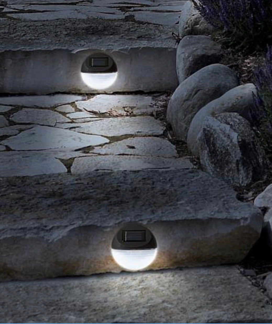 Living Accents Black Deck Solar Lights Powered LED Utility Light 4 Pack