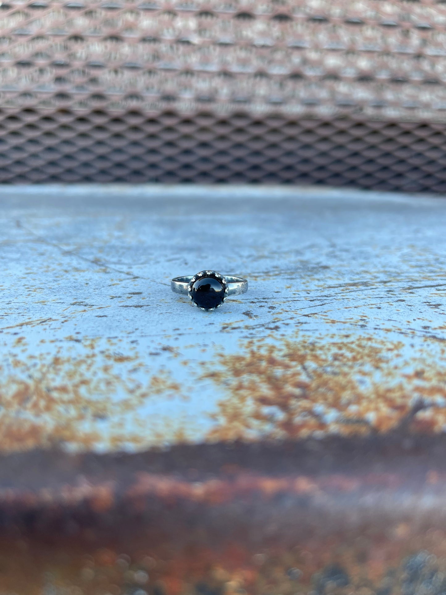 Midnight Valley Handmade Black Onyx and Sterling Silver Ring - Sizw 5