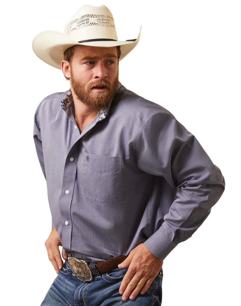 Ariat Men's Mood Indigo Wrinkle Free Classic Fit Shirt