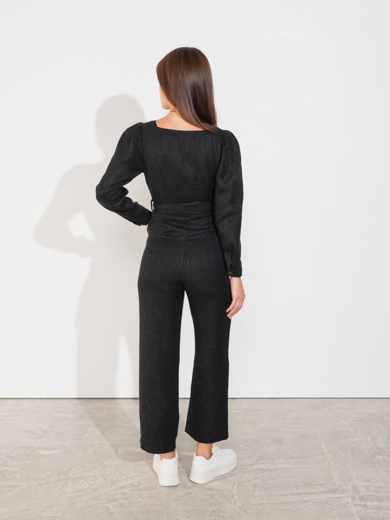 Long Belted Jumpsuit