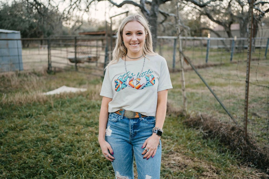 Just a Little Wild Aztec Graphic T-shirt