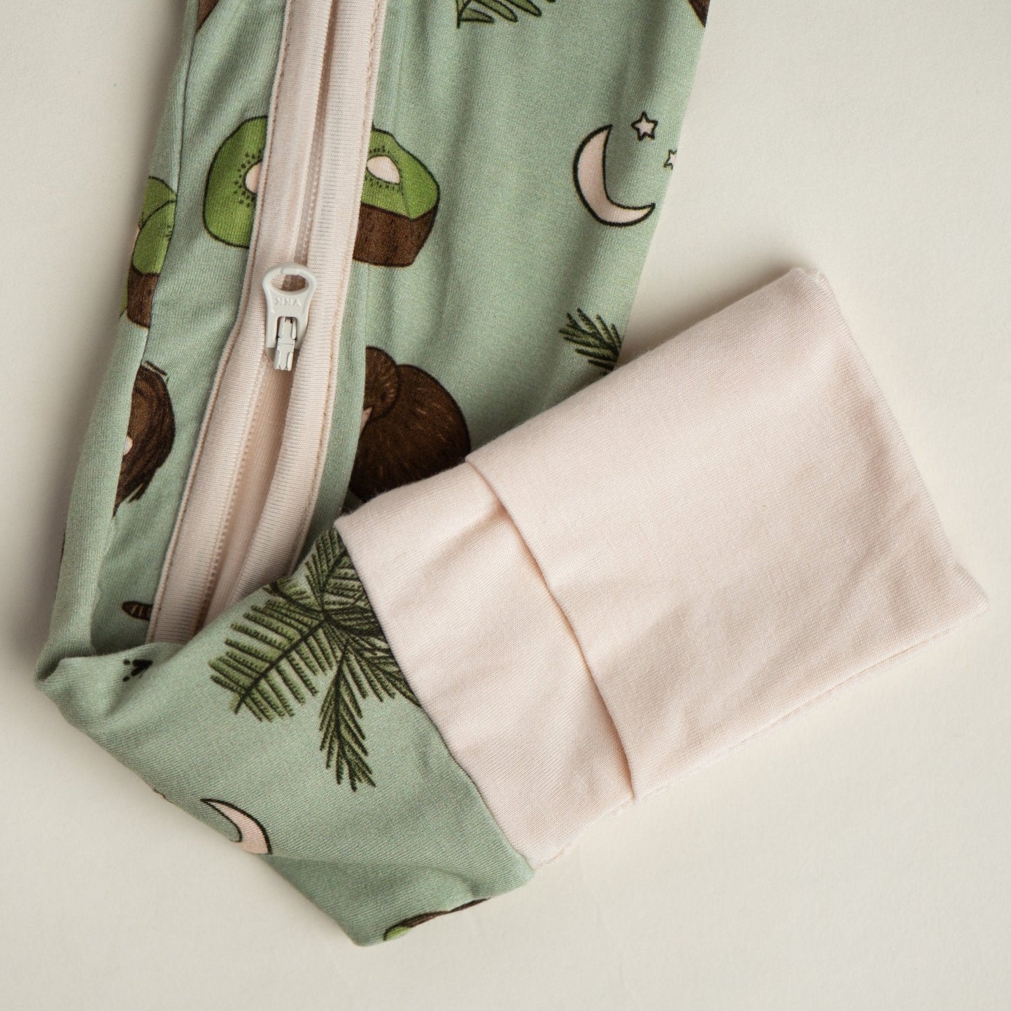 Kiwi Bird Baby Zip Pajamas