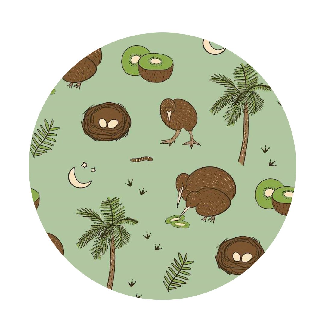 Kiwi Bird Reversible Double Layer Bamboo Blanket