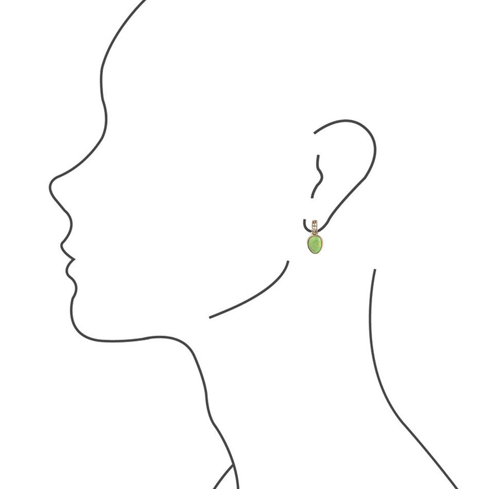 Lime Turquoise Post Earrings