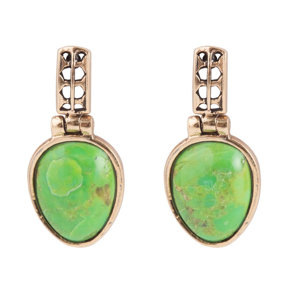 Lime Turquoise Post Earrings