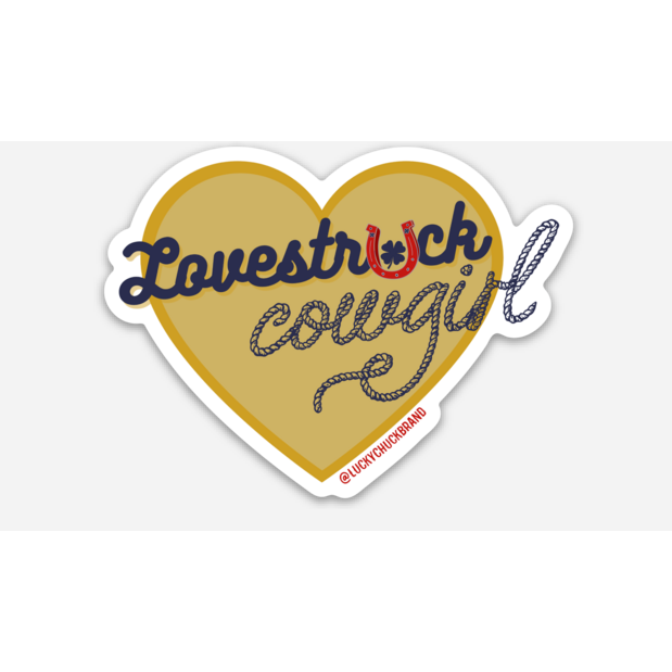 Lovestruck Cowgirl Heart Sticker