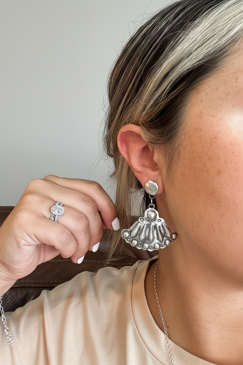 Muleshoe Silver Dangle Earrings
