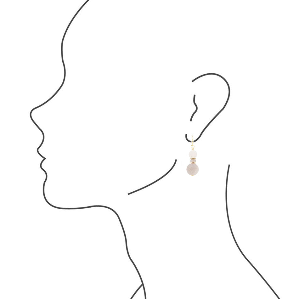 Natural Agate Drop Earrings