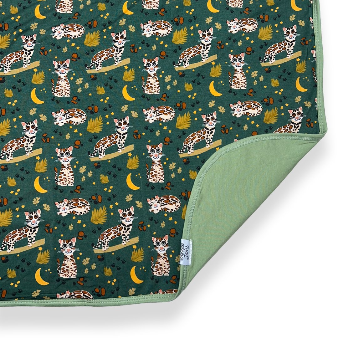 Ocelot Reversible Double Layer Bamboo Blanket