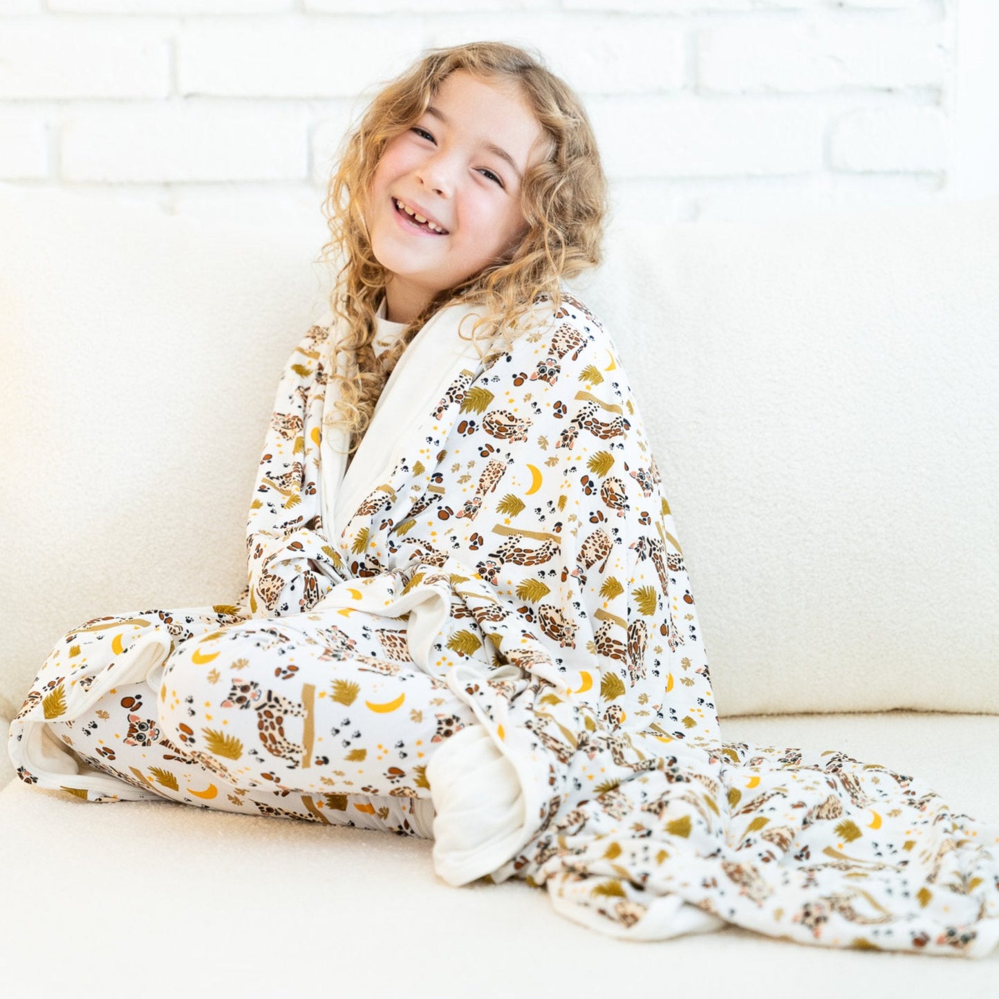 Ocelot Reversible Double Layer Bamboo Blanket