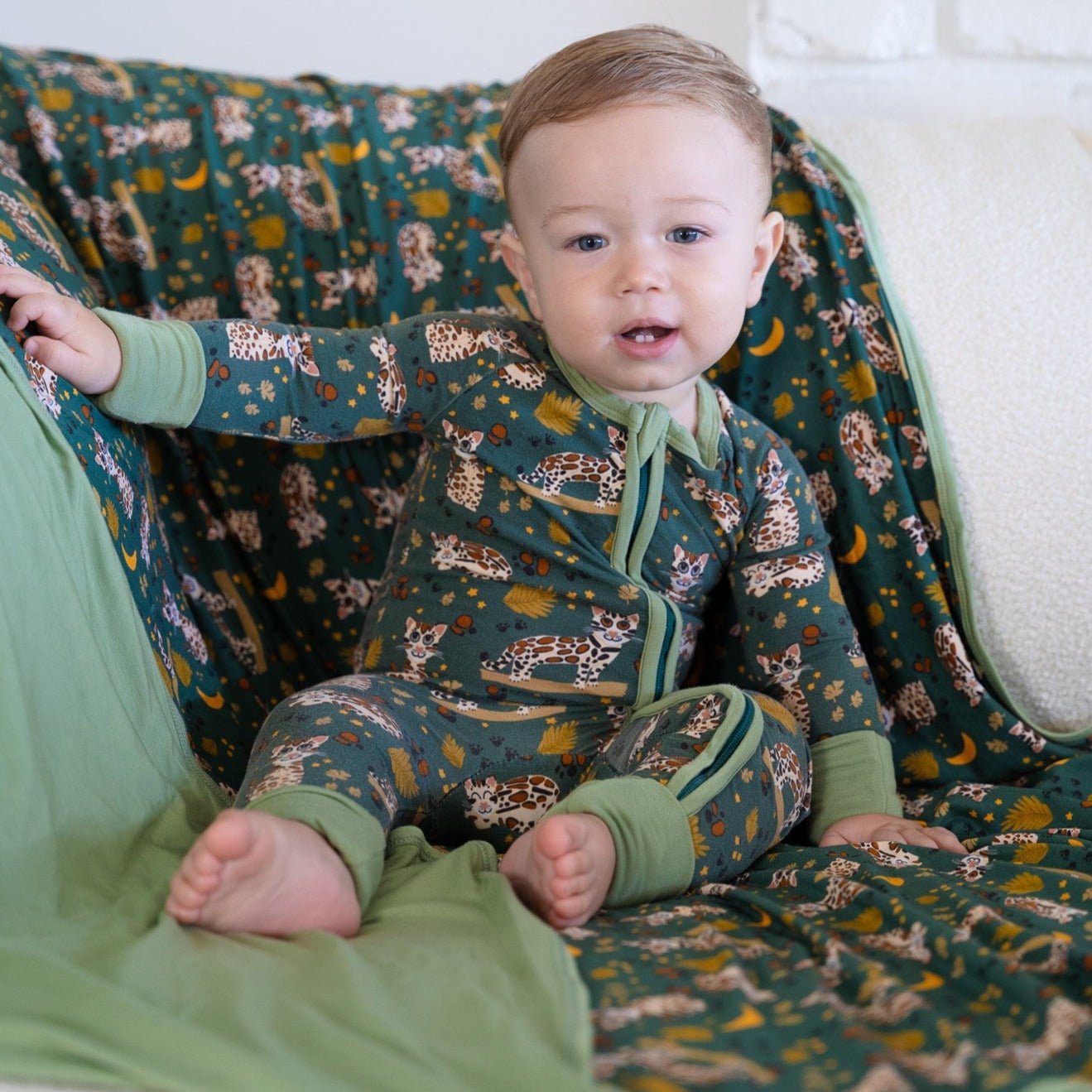 Ocelot Reversible Double Layer Bamboo Blanket