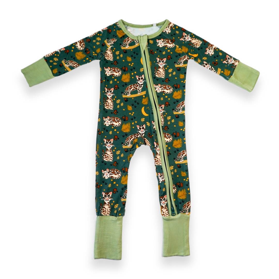 Ocelot Baby Zip Pajamas