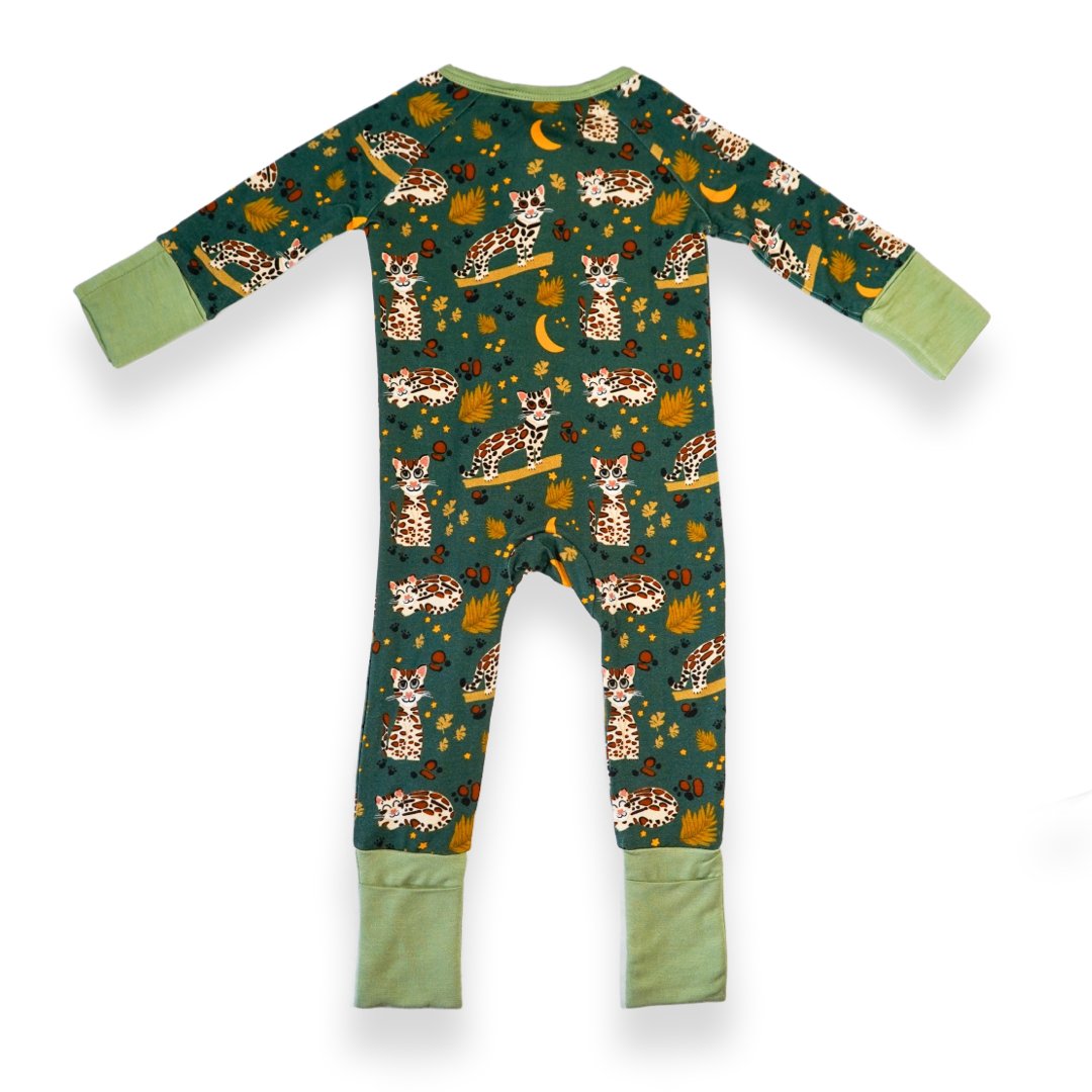 Ocelot Baby Zip Pajamas