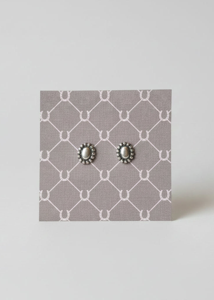 Oval Dover Silver Earrings