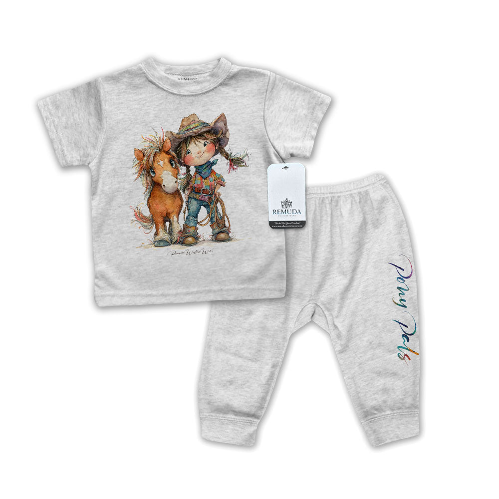 Pony Pals Cowgirl - Infant Western 2-Piece Sleepwear Pajamas