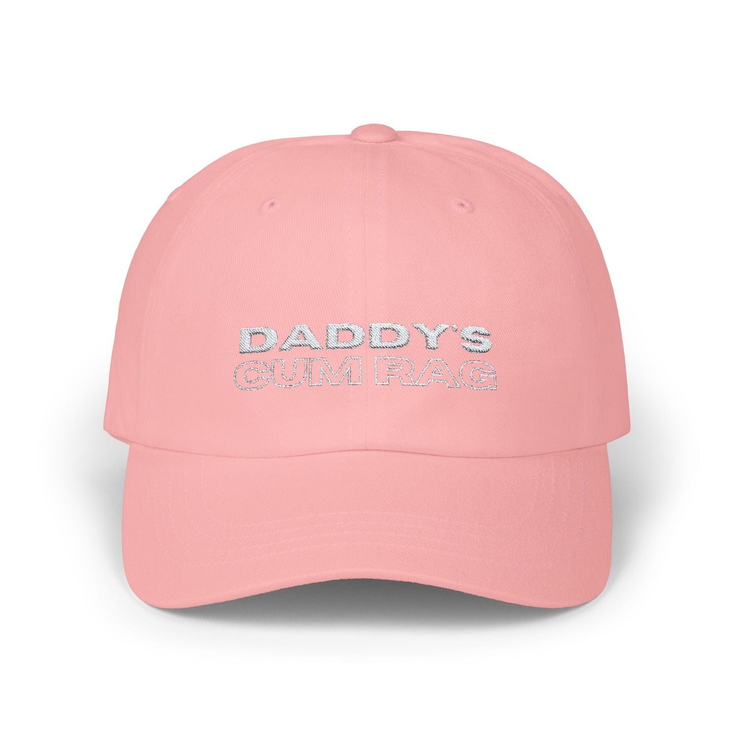 "Daddy's C*mRag" Embroidered Dad Cap (white text)