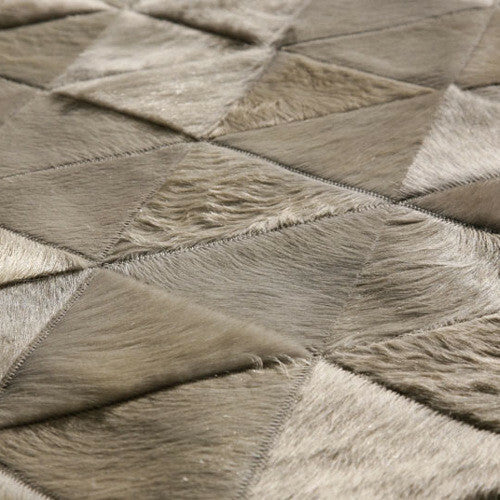 Pyramid White Cowhide Patchwork