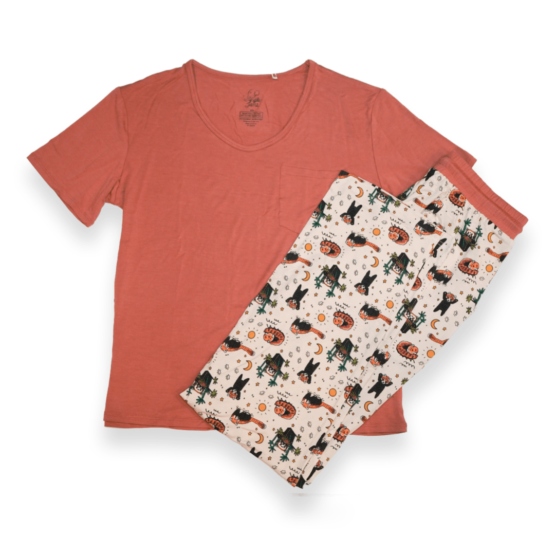 Red Panda Women's Two-Piece Pajama Set
