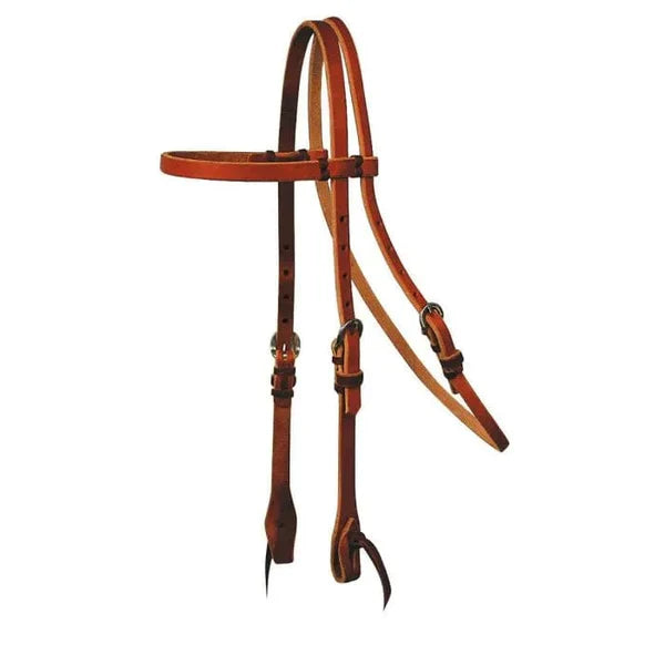 Rosewood tied & twisted elite Browband Headstall