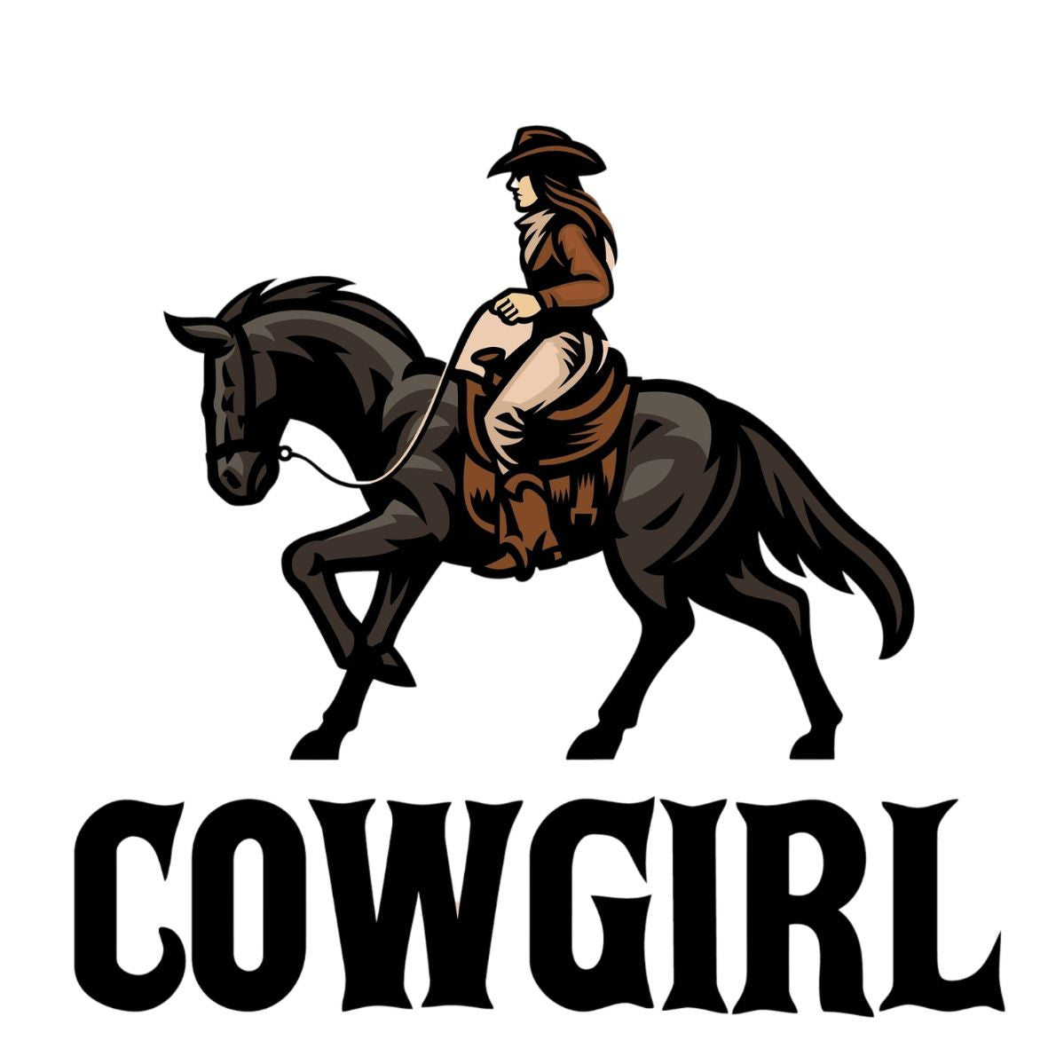 Die Cut Vinyl Stickers - 3x3 - Cowgirl