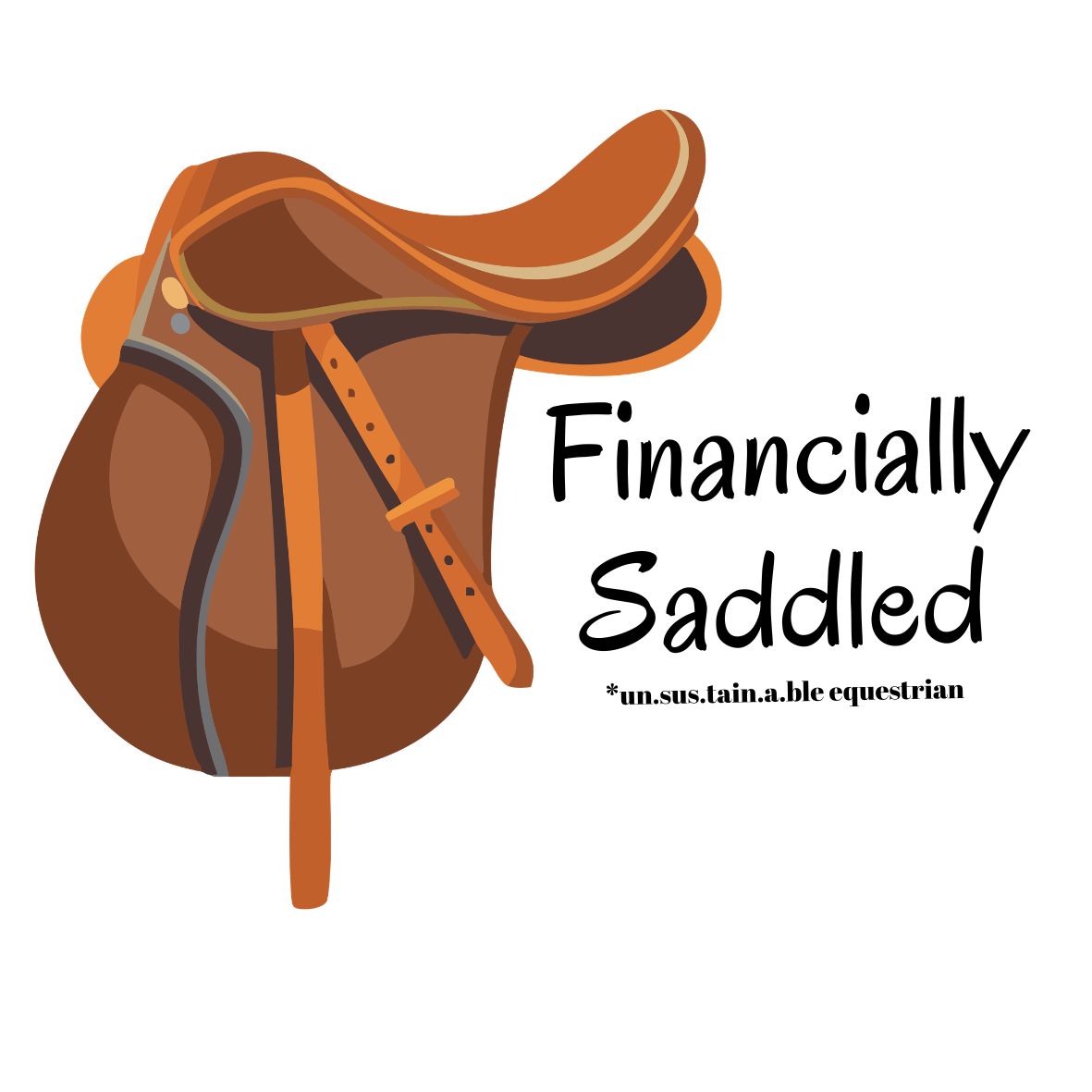 Die Cut Vinyl Stickers - 3x3 - Financially Saddled