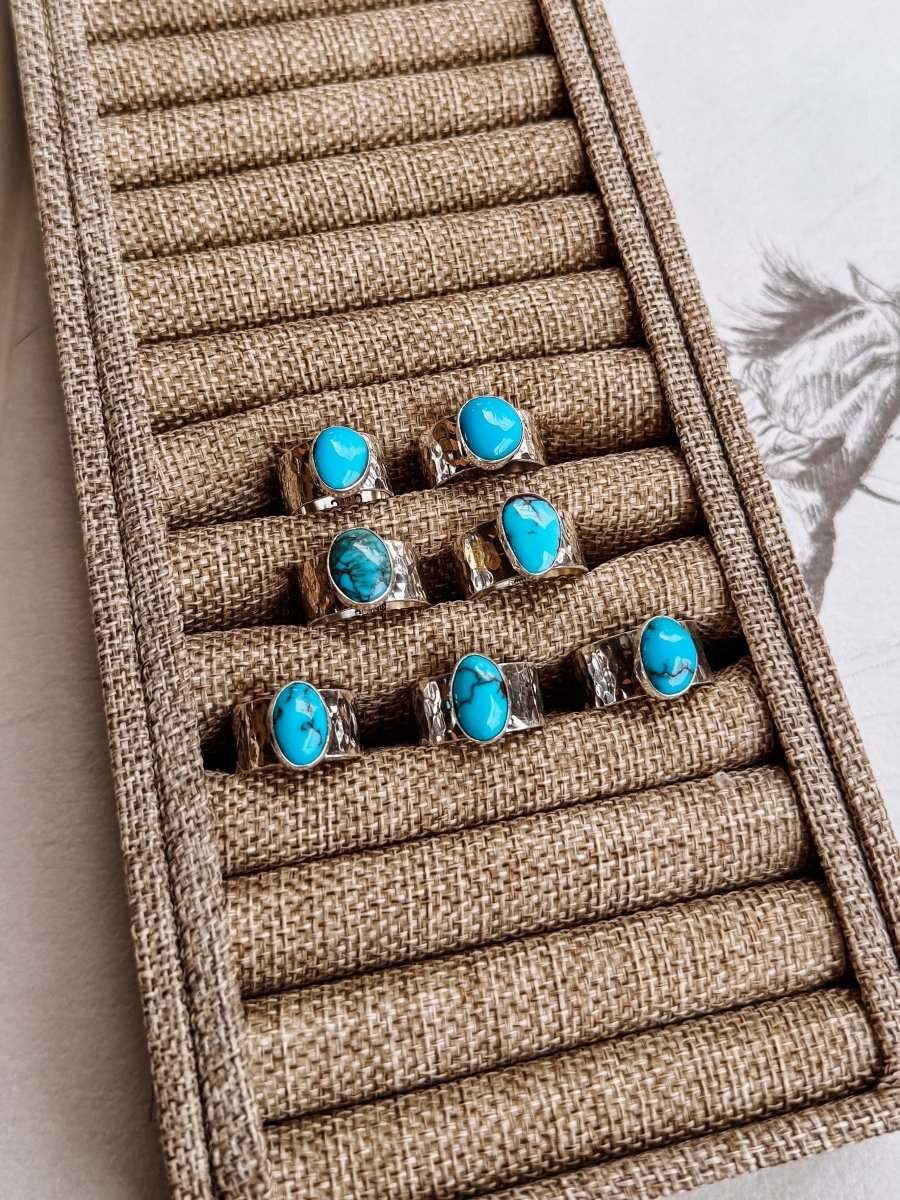 Ronan Hammered Turquoise Ring