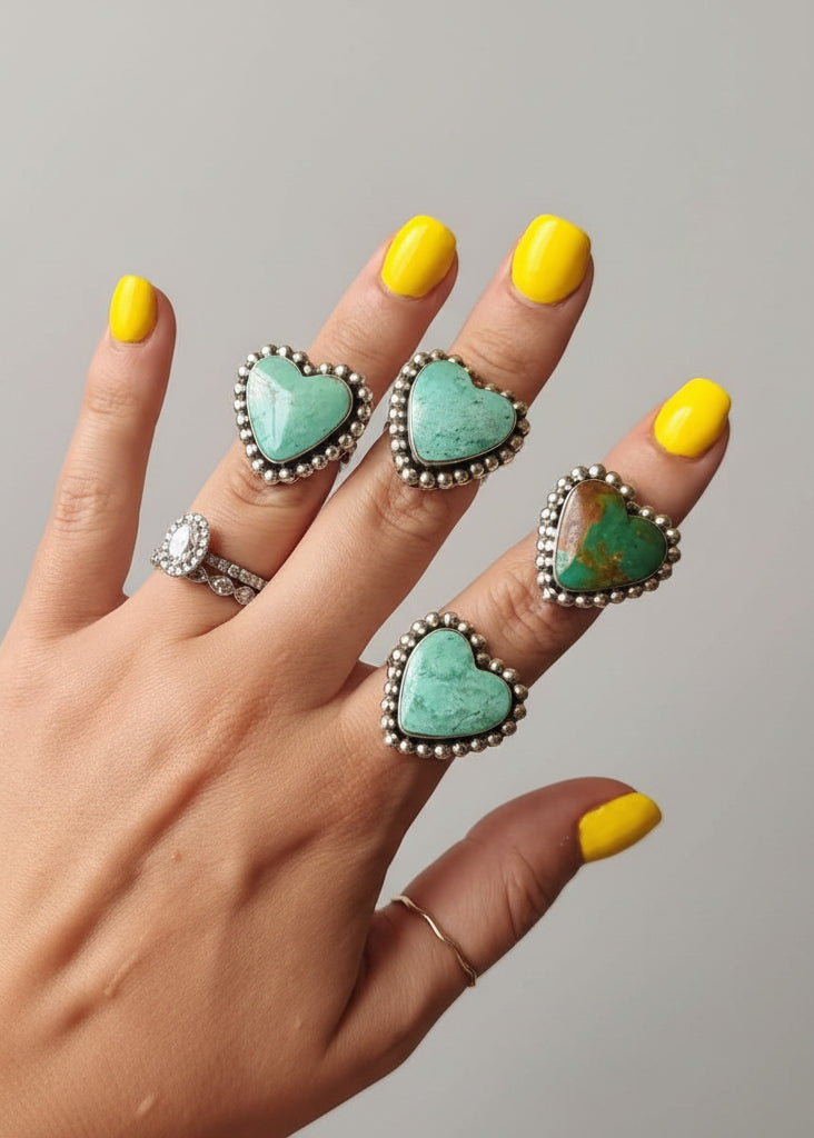 Sadler Turquoise Heart Ring