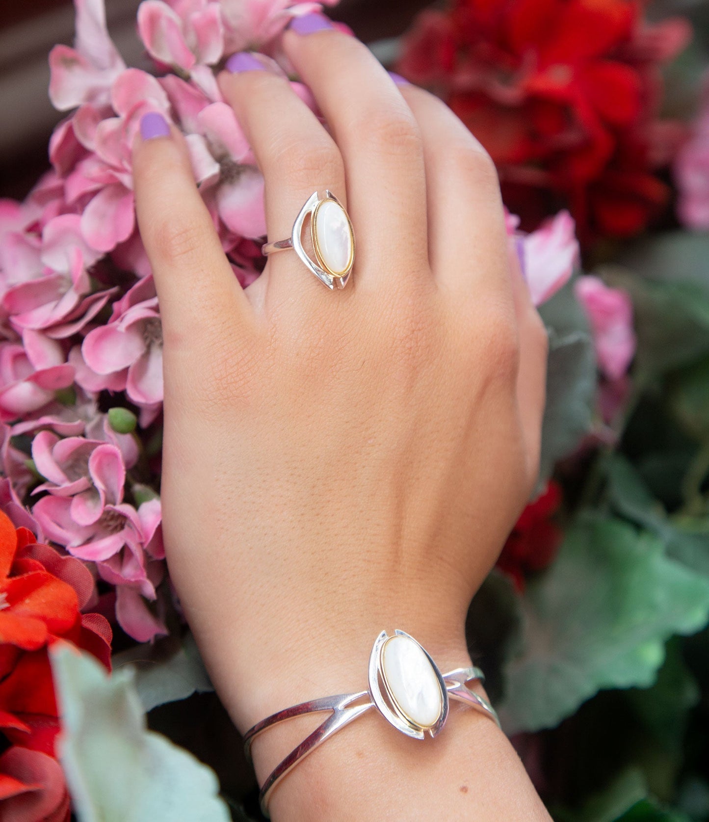 Shine Bright Mother of Pearl Cuff Bracelet
