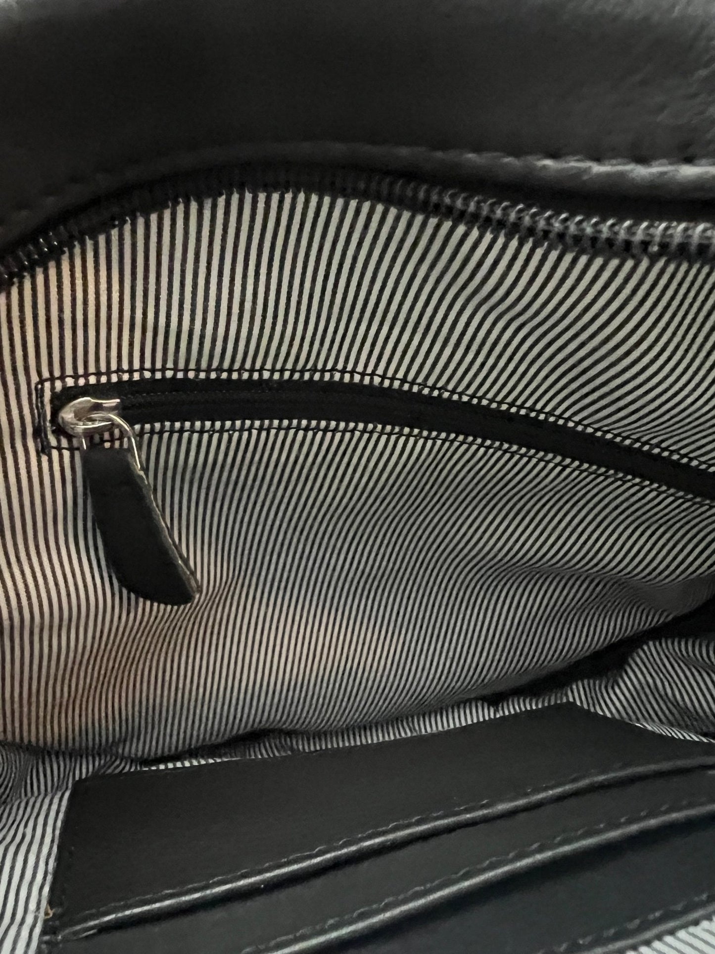 Small Canteen Bag - Black and Turquoise Metallic