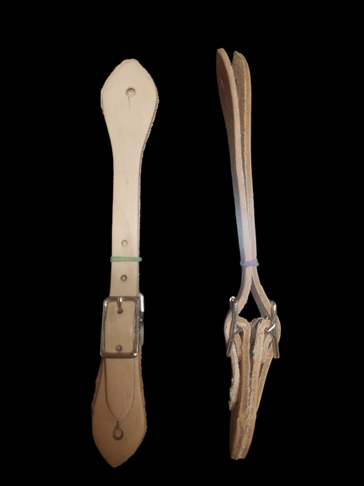 Kid's Plain Leather Spur Straps