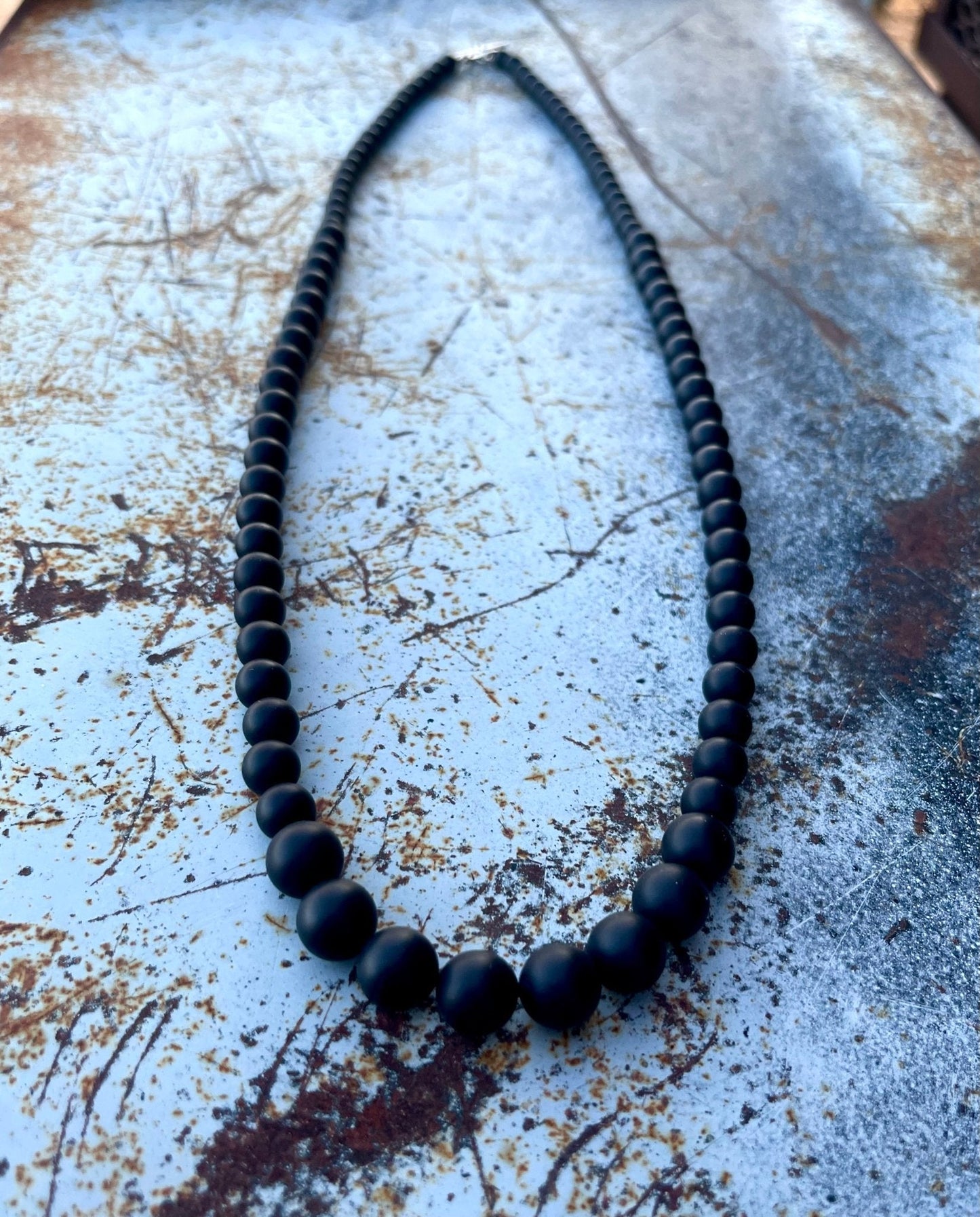 Stardust 29” black onyx necklace