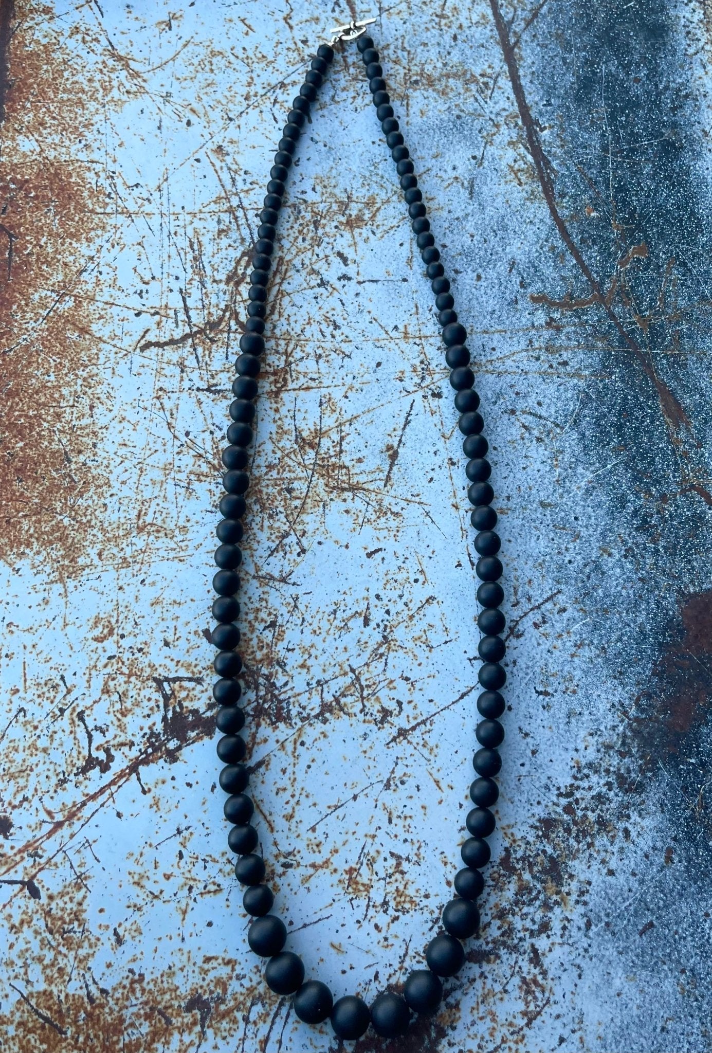 Stardust 29” black onyx necklace