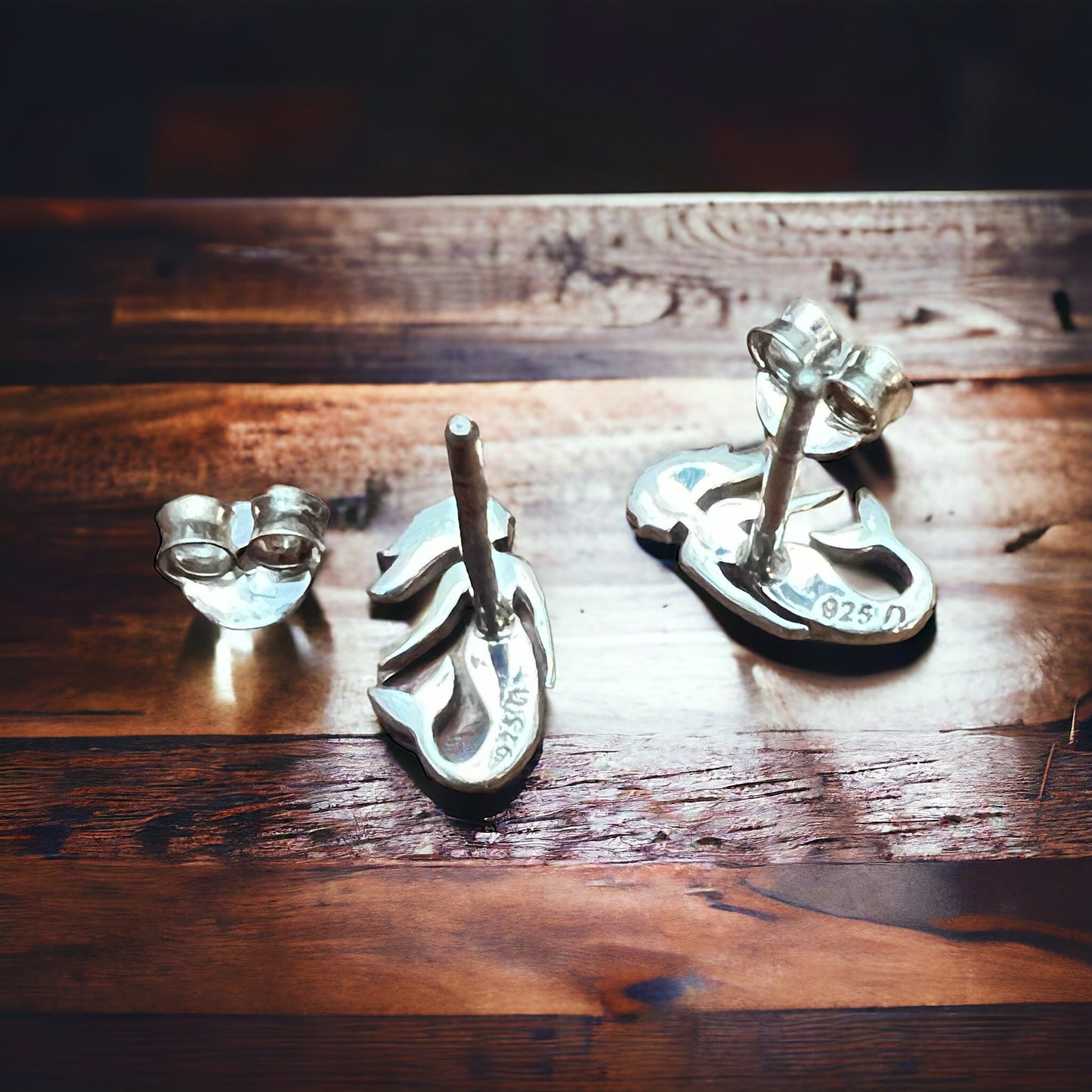 Sterling Silver Mermaid Post Earrings — Whimsical Coastal Western Charm