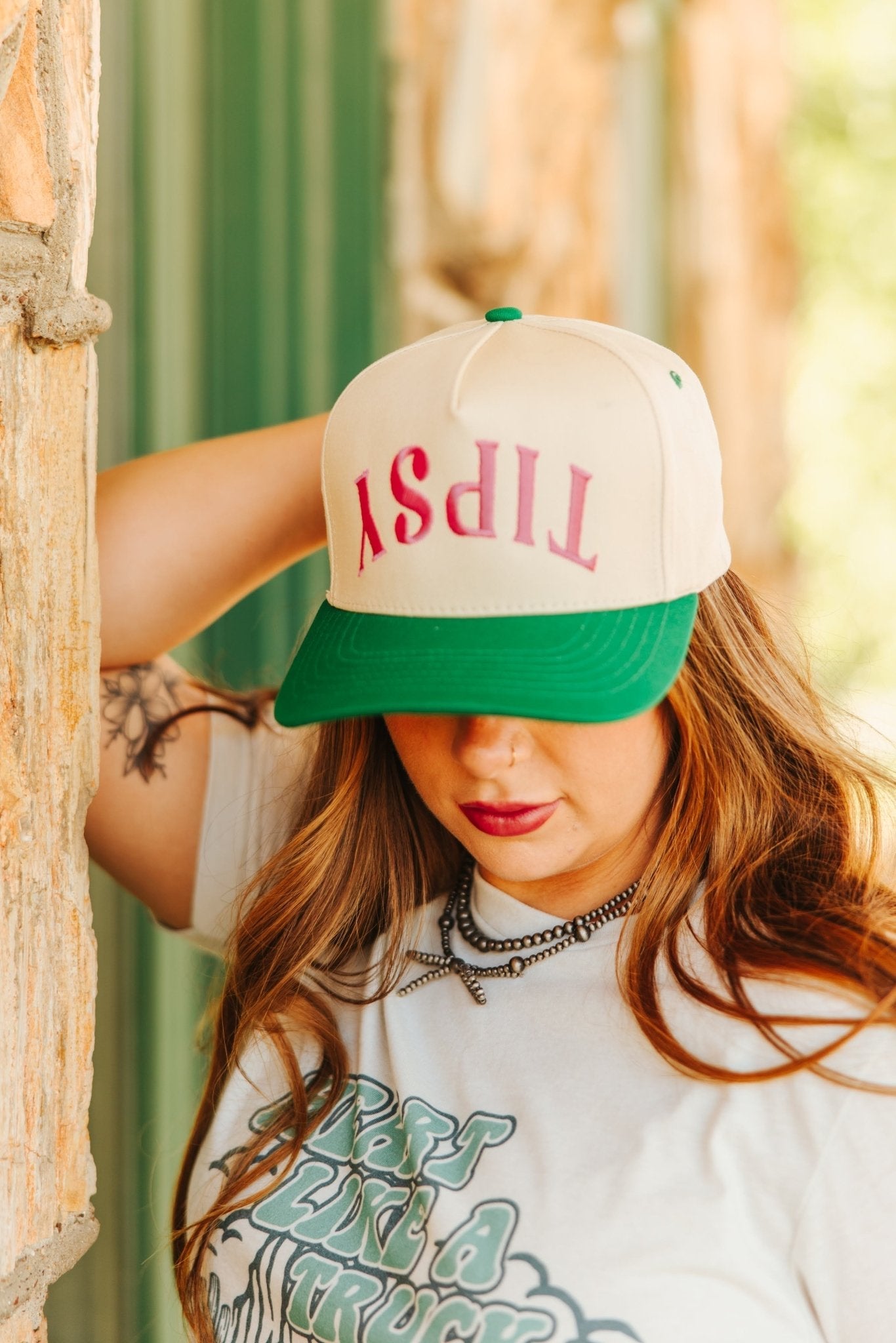Tipsy Embroidered Trucker Hat