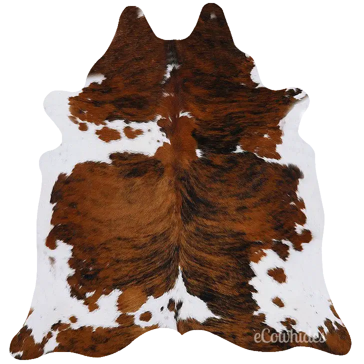 Cowhide Rug Tricolor Brindle Mix