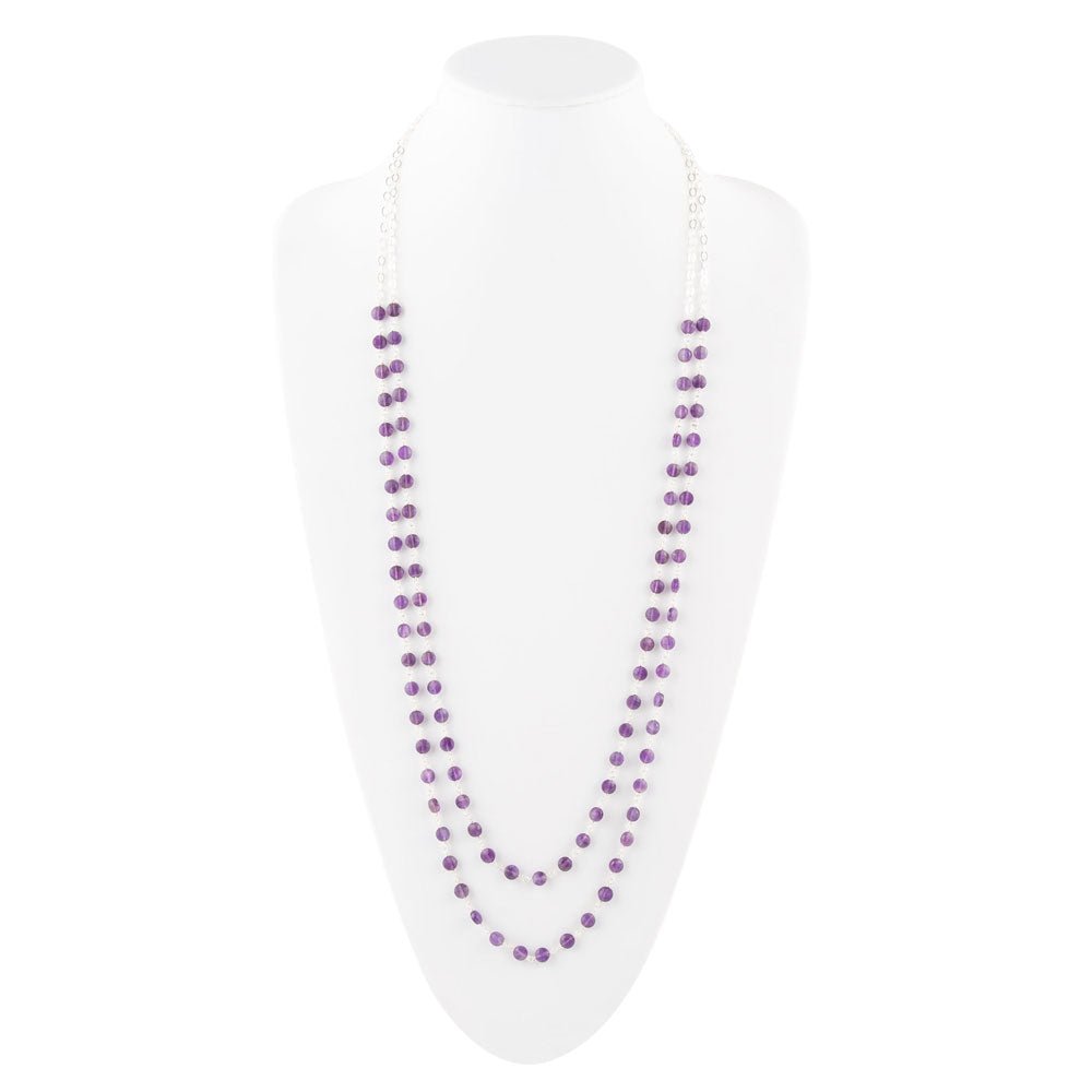 Two Row Amethyst Necklace