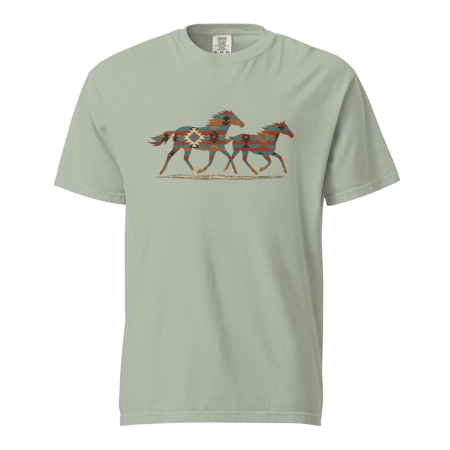 Tribal Running Horses Men's tee