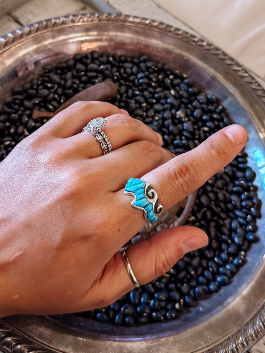 Wave Turquoise Stone Ring