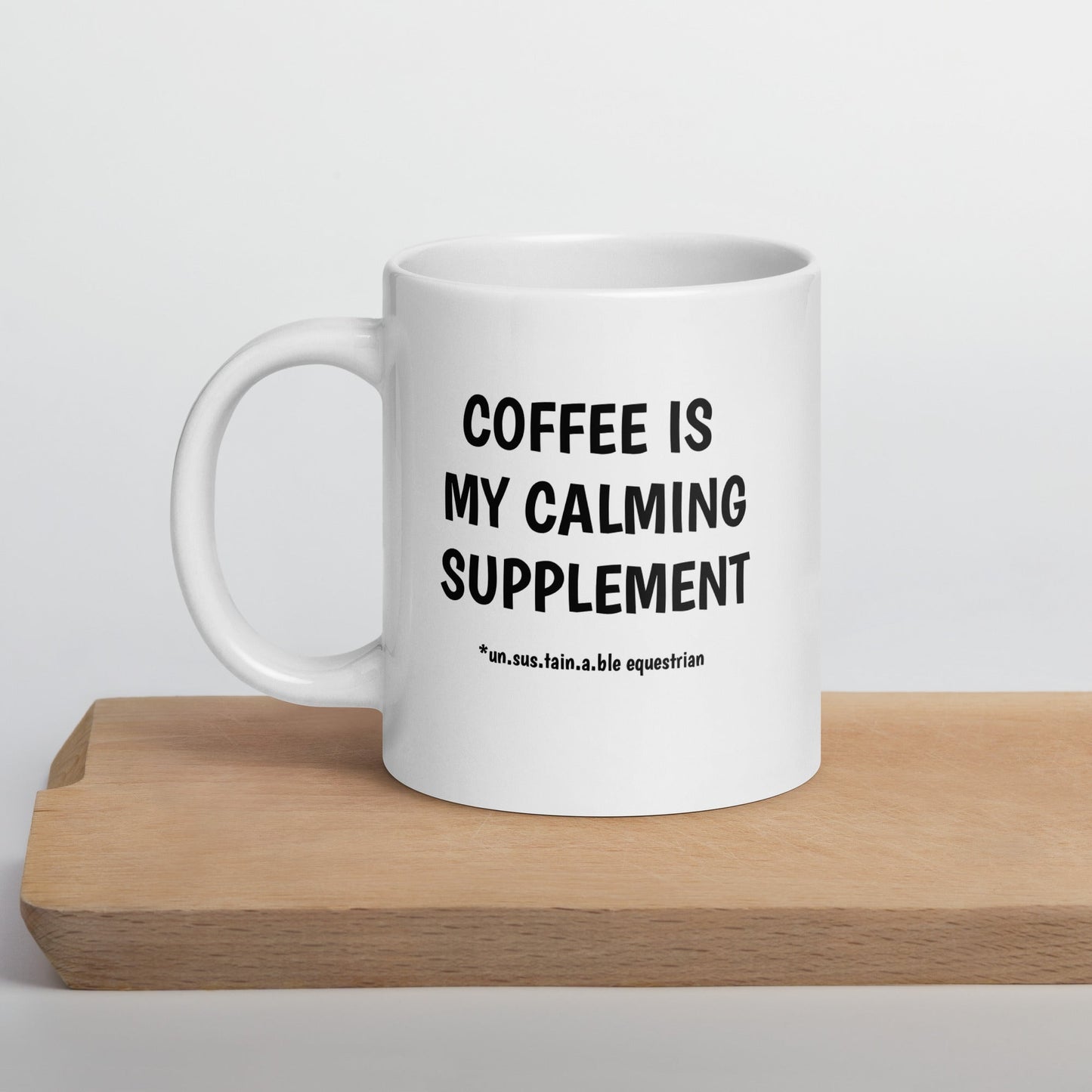 Jumbo White Glossy Mug, 20 oz. - Coffee/Supplement