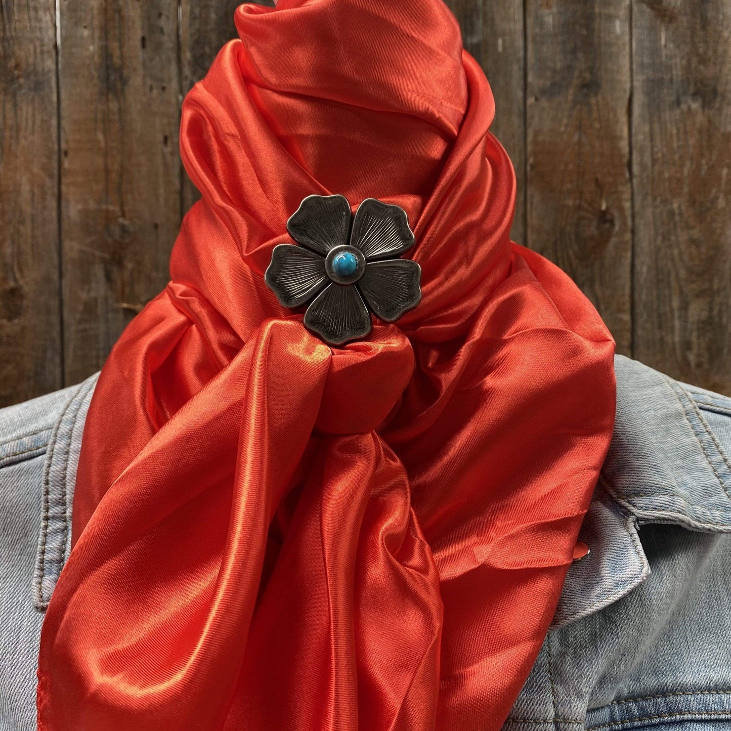 35X35" Solid Electric Red Wild Rag / Scarf - W110L Slide WRSC10D